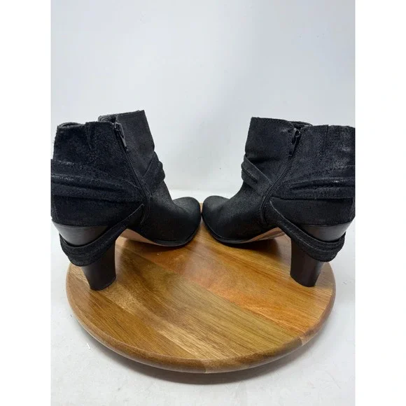 Miranda Lambert Black Suede‎ Leather Guitar Ankle Booties Women's Size 10M - Picture 9 of 12